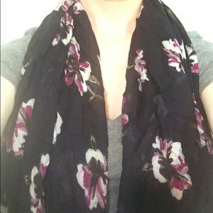 Brand new navy floral print scarf